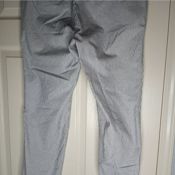 KhakisBy Gap PantsWomen 10/30R CroppedGirlfriend MidRiseStriped Pockets Straight - Picture 7 of 7